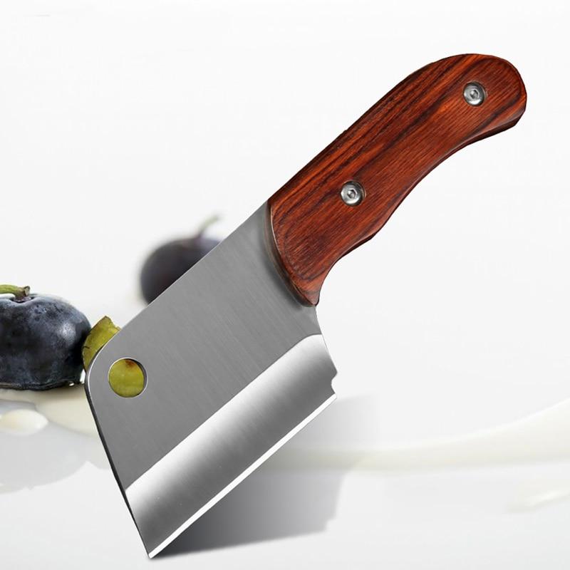 4CR13 Stainless Steel Mini Kitchen Chef Knife Paring Knife Slicing Utility Vegetable Household Outdoor Cooking Tool Wood Handle